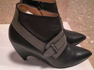 Botines Balenciaga Piel Gris/Negro Talla 39