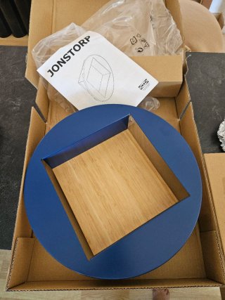 3 Estantes JONSTORP azul/bambú 40cm