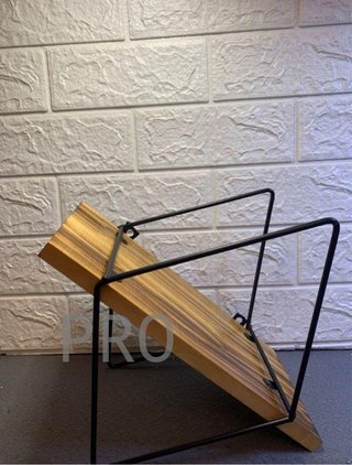 Scaffale a parete Relaxdays, MDF e metallo, ripiano flottante, cornice a diamante, 30 x 30 x 15 cm, naturale e nero, pannello in fibra 50% ferro N