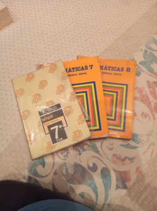 Libros Lengua 7 EGB y Matemáticas 7 y 8