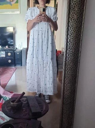 THE ABITO Vestito bianco a stelle