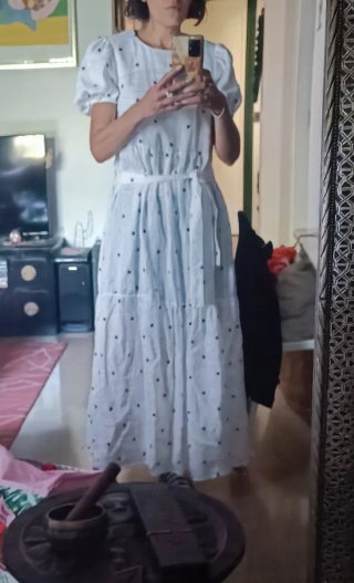 THE ABITO Vestito bianco a stelle