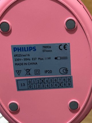 Lampada da scrivania Philips rosa