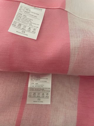 2 Cortinas Ojal Rayas Blanco/Rosa