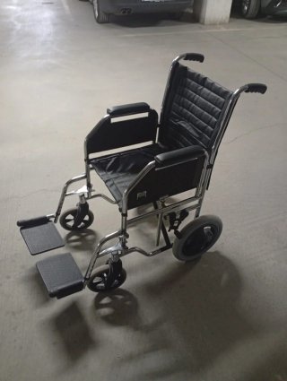 Silla de ruedas acero inoxidable
