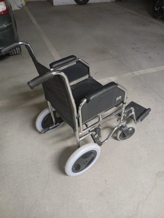 Silla de ruedas acero inoxidable