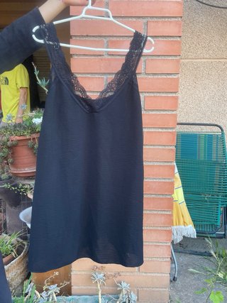 Blusa tirantes encaje mujer