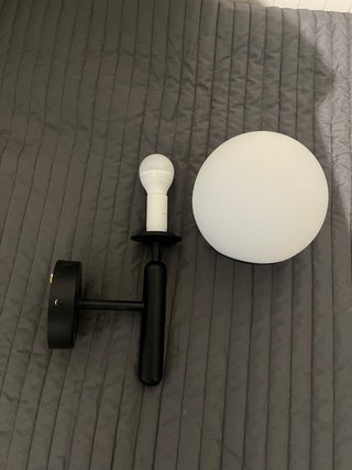 Aplique de pared negro y blanco