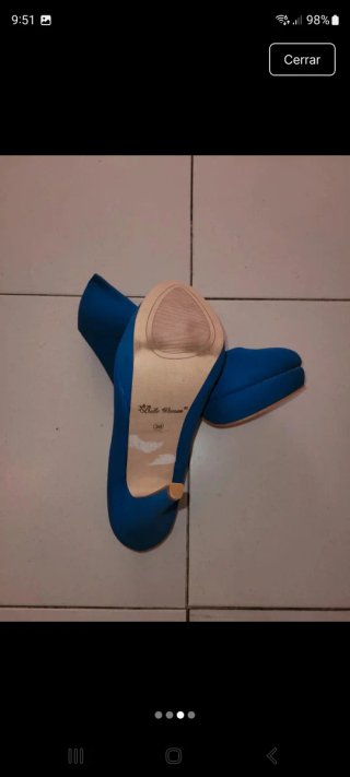 Zapatos de tacón azul talla 38