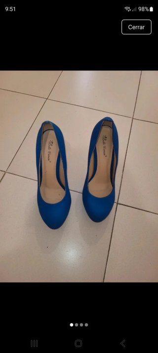 Zapatos de tacón azul talla 38