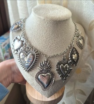 Collana Sacro Cuore Argento