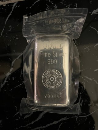 moneda plata 500gr
