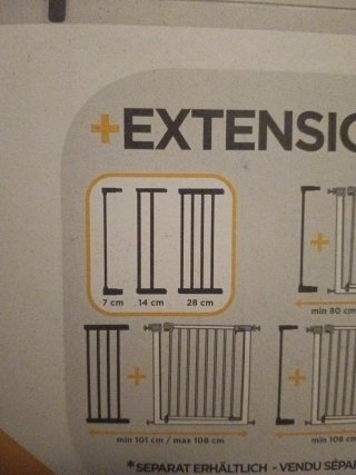 Barrera seguridad metálica blanca para niños