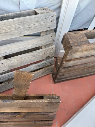 Sofá de Palets con Cojines