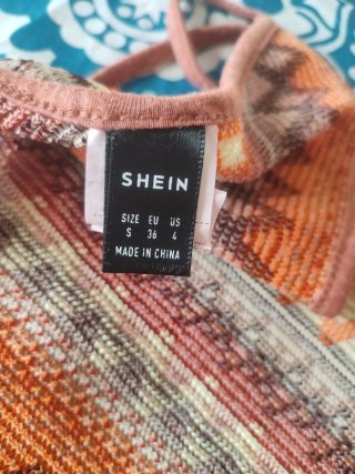 Top Shein étnico talla S
