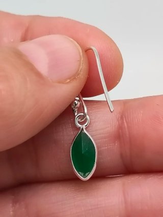 Pendientes Plata Ley 925 Esmeralda