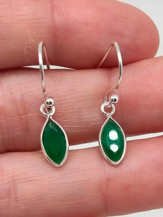 Pendientes Plata Ley 925 Esmeralda