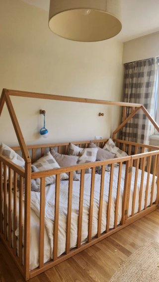 Cama / Parque Montessori Madera Natural