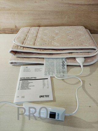 Piumino Singolo Imetec - 150 x 80 cm, Comando con 2 Livelli di Temperatura, Tessuto Imbottito, Lavabile a Mano e in Lavatrice a 30°, Sistema di Protezione