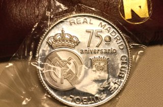 Moneda Conmemorativa Real Madrid 75 Aniversario