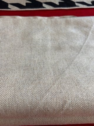 Funda cojín tela beige y negro