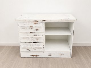 Cajonera cómoda madera blanca