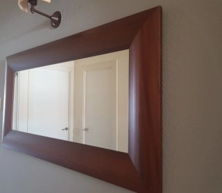 Espejo pared madera