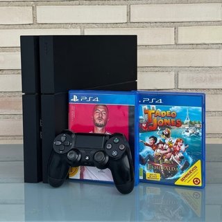 PS4 500GB Negra + Mando + 2 Juegos