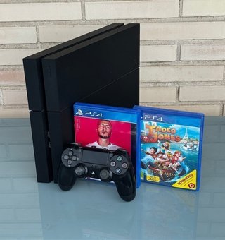PS4 500GB Negra + Mando + 2 Juegos