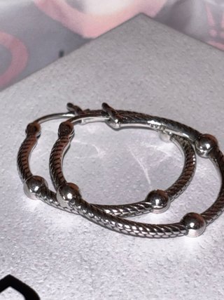 Pandora Anillo Corazón Rosa y Pulsera Plata