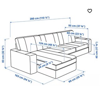 Sofá modular gris Ikea