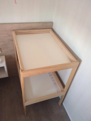 Cambiador bebé Ikea madera