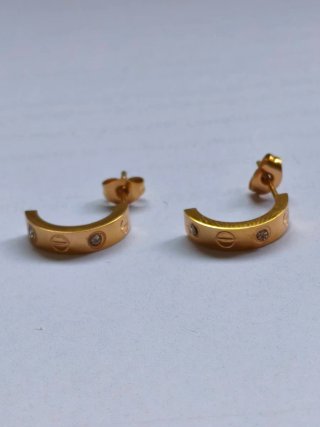 Pendientes Cartier dorados
