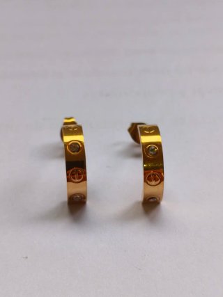Pendientes Cartier dorados