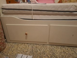 Cama extensible blanca