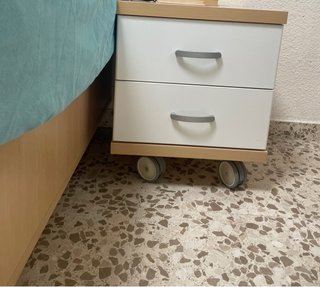 Conjunto dormitorio madera/blanco
