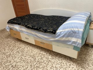 Conjunto dormitorio madera/blanco