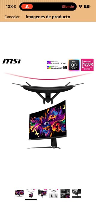 Monitor MSI Curvo OLED Negro Multicolor
