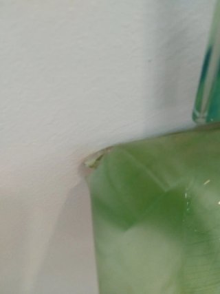 Lavabo de cristal fundido verde