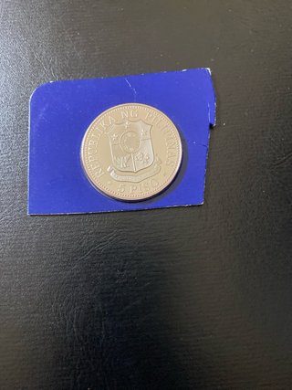 Moneta Filippina 5 Piso 1975 Argento