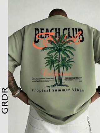 Camiseta Beach Club Verde Hombre