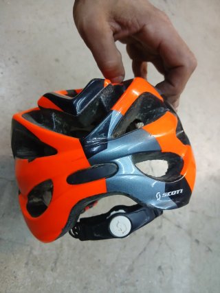 Casco Bici Scott Arancione/Grigio Taglia 50-56