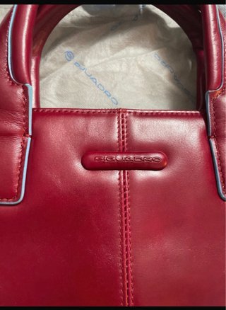 Cartella Piquadro rossa in pelle