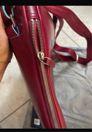 Cartella Piquadro rossa in pelle