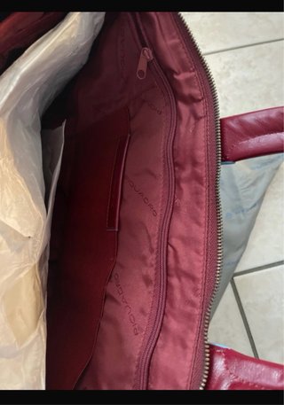 Cartella Piquadro rossa in pelle