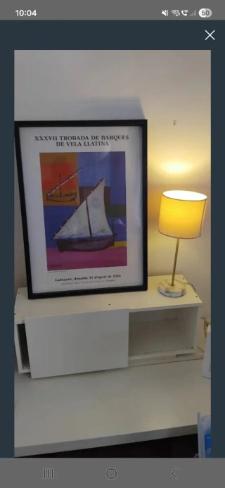 Póster Trobada de Barques de Vela Llatina más marc