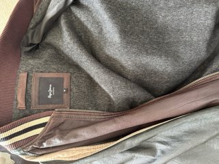 Chaqueta Piel Vintage Pepe Jeans Marrón/Gris