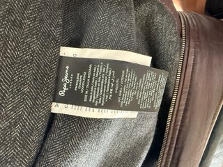 Chaqueta Piel Vintage Pepe Jeans Marrón/Gris