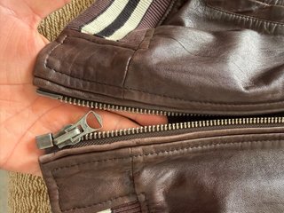 Chaqueta Piel Vintage Pepe Jeans Marrón/Gris