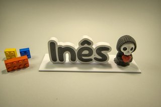 Placa Nome Personalizada Gótica